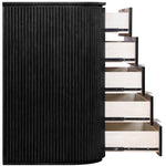 Astrid Solid Wood And Oak Veneer Chest in Black