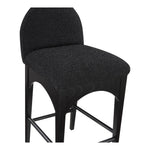 Waldorf Boucle Fabric Upholstered Counter Stool in Black