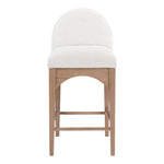 Waldorf Boucle Fabric Upholstered Counter Stool in Cream