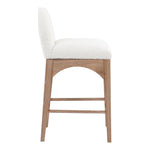 Waldorf Boucle Fabric Upholstered Counter Stool in Cream