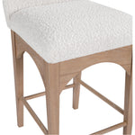 Waldorf Boucle Fabric Upholstered Counter Stool in Cream