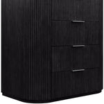 Astrid Solid Wood And Oak Veneer Chest in Black
