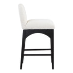 Waldorf Boucle Fabric Upholstered Counter Stool in Cream