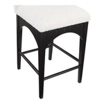 Waldorf Boucle Fabric Upholstered Counter Stool in Cream