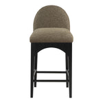 Waldorf Boucle Fabric Upholstered Counter Stool in Olive