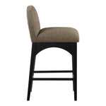 Waldorf Boucle Fabric Upholstered Counter Stool in Olive