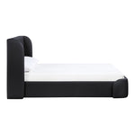 Warby Vegan Leather Upholstered King Bed in Black