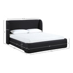 Warby Vegan Leather Upholstered King Bed in Black