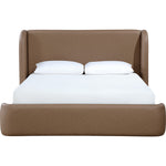 Warby Vegan Leather Upholstered King Bed in Brown