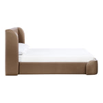 Warby Vegan Leather Upholstered King Bed in Brown