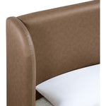 Warby Vegan Leather Upholstered King Bed in Brown