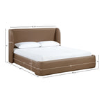 Warby Vegan Leather Upholstered King Bed in Brown