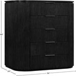 Astrid Solid Wood And Oak Veneer Chest in Black