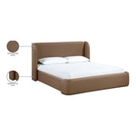 Warby Vegan Leather Upholstered King Bed in Brown