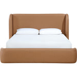 Warby Vegan Leather Upholstered King Bed in Cognac