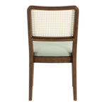 Atrium Cane Back And Vegan Leather Upholstered Seat Dining Chair in Mint