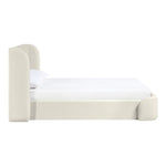 Warby Vegan Leather Upholstered King Bed in Cream