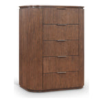 Astrid Solid Wood And Oak Veneer Chest in Brown