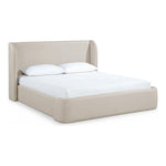 Warby Vegan Leather Upholstered King Bed in Taupe