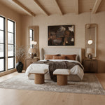 Warby Vegan Leather Upholstered King Bed in Taupe