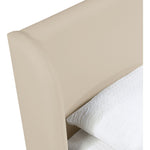 Warby Vegan Leather Upholstered Queen Bed in Beige