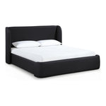 Warby Vegan Leather Upholstered Queen Bed in Black