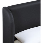 Warby Vegan Leather Upholstered Queen Bed in Black