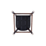 Emperor Wood Upholstered Barstool in Light Gray