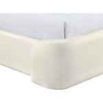 Warby Vegan Leather Upholstered Queen Bed in Cream