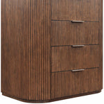 Astrid Solid Wood And Oak Veneer Chest in Brown
