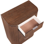 Astrid Solid Wood And Oak Veneer Chest in Brown