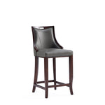 Emperor Wood Upholstered Barstool in Graphite