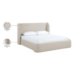 Warby Vegan Leather Upholstered Queen Bed in Taupe