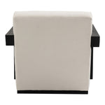Ward Linen Textured Fabric Upholstered Accent Chair in Cream