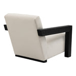 Ward Linen Textured Fabric Upholstered Accent Chair in Cream