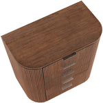 Astrid Solid Wood And Oak Veneer Chest in Brown