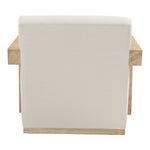 Ward Linen Textured Fabric Upholstered Accent Chair in Cream