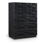 Weave Oak Veneer Chest in Black