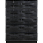 Weave Oak Veneer Chest in Black
