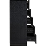 Weave Oak Veneer Chest in Black