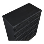 Weave Oak Veneer Chest in Black