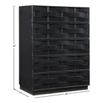Weave Oak Veneer Chest in Black