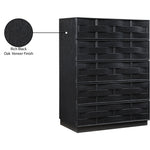 Weave Oak Veneer Chest in Black