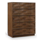 Weave Oak Veneer Chest in Brown