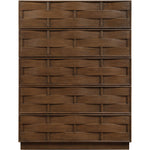 Weave Oak Veneer Chest in Brown