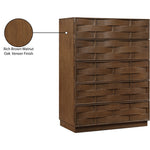 Weave Oak Veneer Chest in Brown