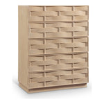 Weave Oak Veneer Chest in Natural