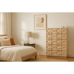 Weave Oak Veneer Chest in Natural