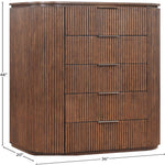 Astrid Solid Wood And Oak Veneer Chest in Brown