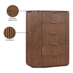Astrid Solid Wood And Oak Veneer Chest in Brown